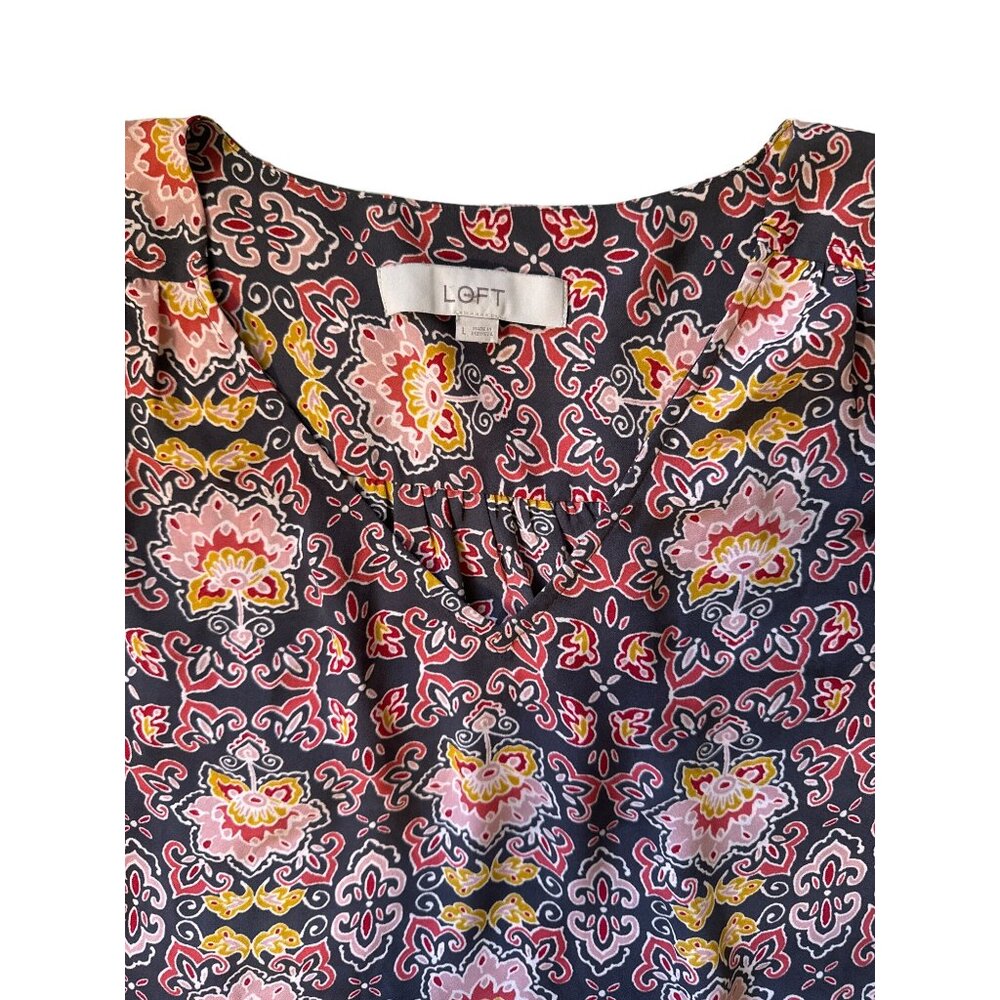💖Loft Women's Floral Print Blouse - Picture 4 of 9